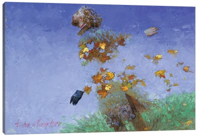 Autumn Wind II Canvas Art Print - Purple Art