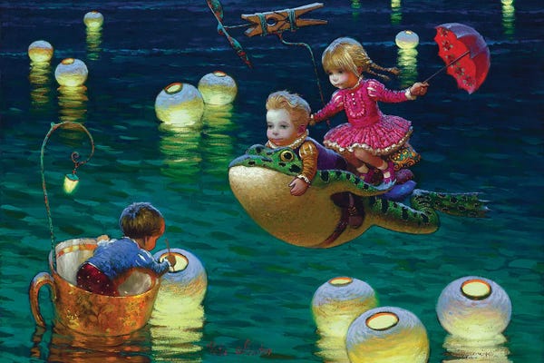 Illuminated Dreamscapes: Blue Water Navy by Victor Nizovtsev