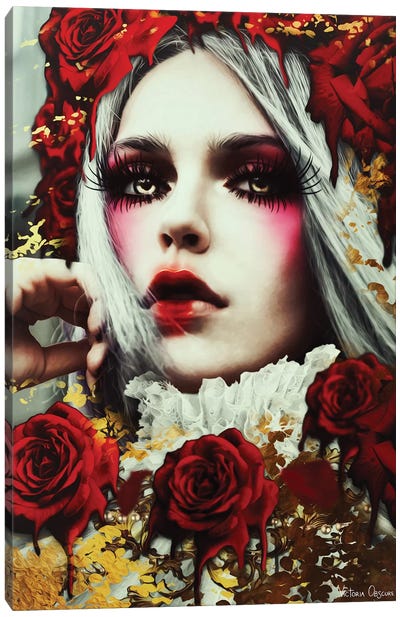 Bleeding Roses Canvas Art Print - Rose Art