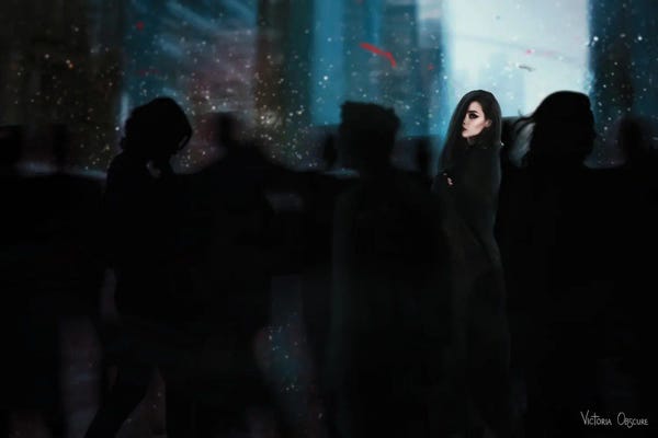 Goth Art: The Silent Observer by Victoria Obscure