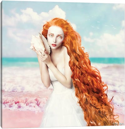 The Sound Of Waves Canvas Art Print - Victoria Obscure
