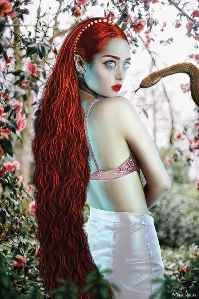 Lilith by Victoria Obscure framed canvas print