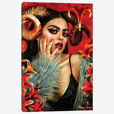 Aries Canvas Print #VOB69} by Victoria Obscure Art Print
