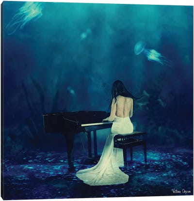 Below The Surface Canvas Art Print - Pianos