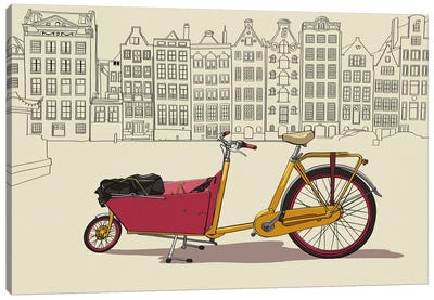 Amsterdam - Bicycle Canvas Art Print - Amsterdam Art