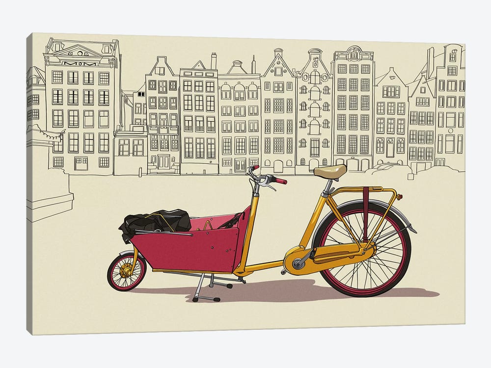 Amsterdam - Bicycle by 5by5collective 1-piece Canvas Print