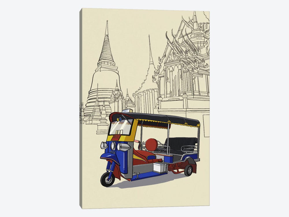 Bankok - Tuk tuk by 5by5collective 1-piece Canvas Artwork