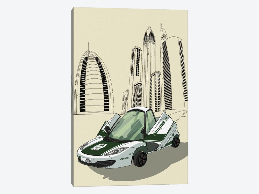 Dubai - Sports car by 5by5collective 1-piece Canvas Art Print