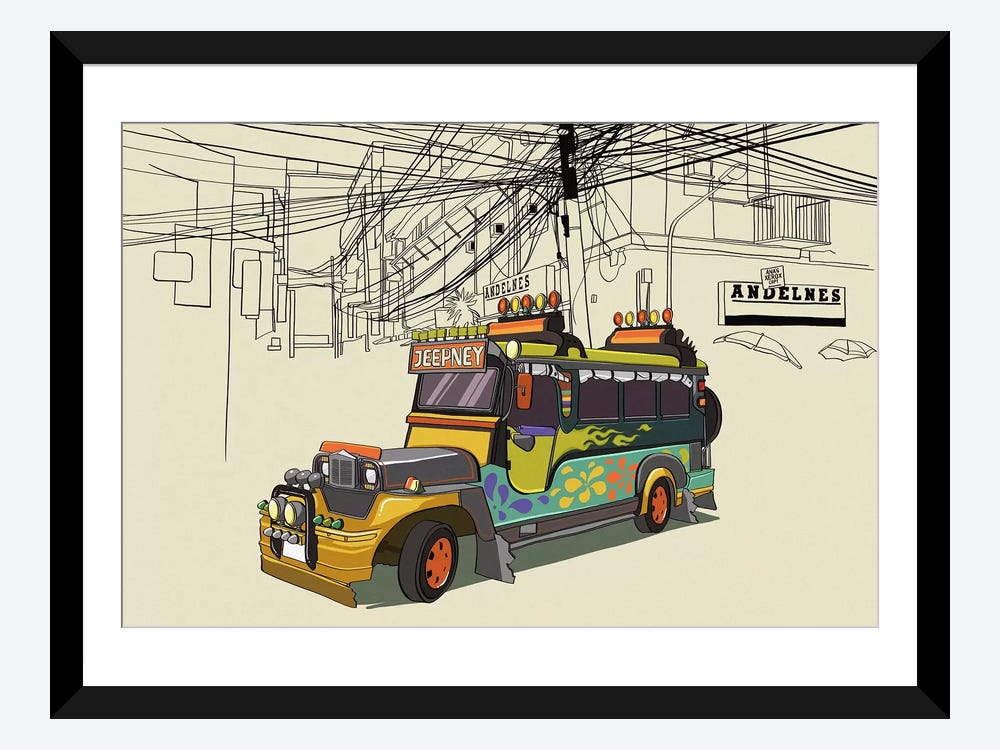 jeepney side view drawing
