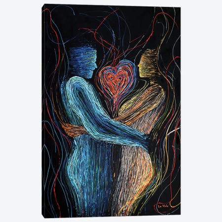 The Hug Hugging Couple Lover Canvas Print #VPA10} by Viola Painting Canvas Wall Art