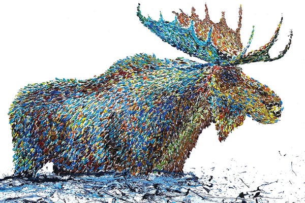 Moose: Silent Guardian - Moose Of The North by Viola Painting