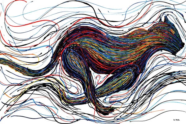 Cheetahs: The Running Cheetah Leopard by Viola Painting