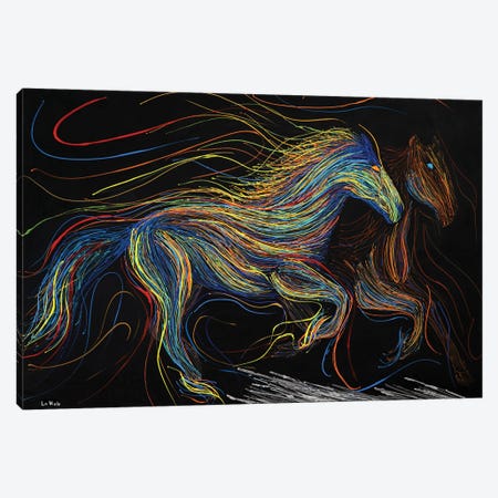The Running Horse Canvas Print #VPA12} by Viola Painting Canvas Art
