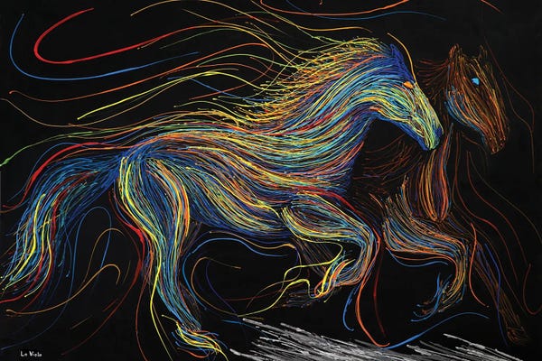 Viola Painting: The Running Horse by Viola Painting