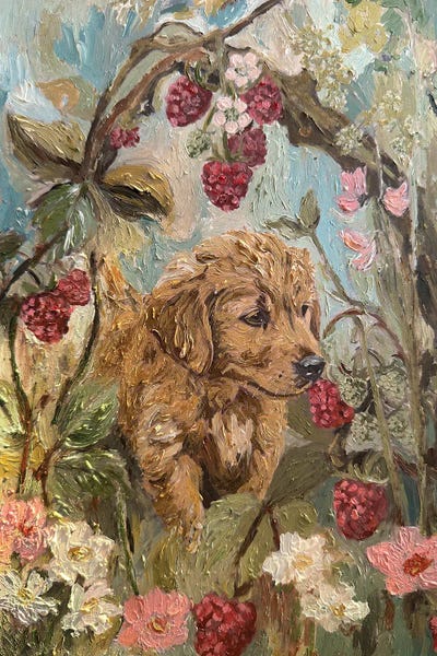 All Greens - Canvas Prints: Golden Scout by Viola Painting