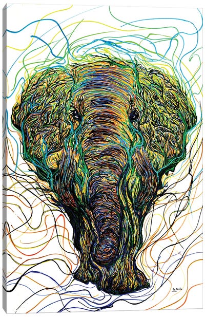 The Elephant Canvas Art Print - Viola Painting