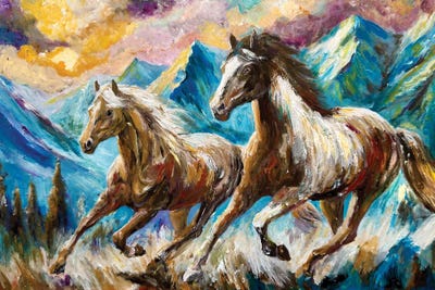 Viola Painting - Multi Panel Prints: Mountain Gallop by Viola Painting