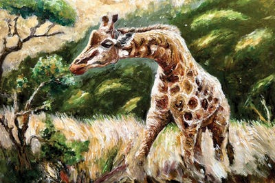 Viola Painting - Multi Panel Prints: Savanna Canopy Giraffe by Viola Painting