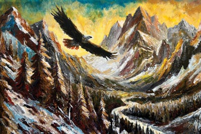 Viola Painting - Multi Panel Prints: Summit Eagle by Viola Painting