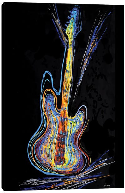 Guitar Music Instruments Canvas Art Print - Viola Painting