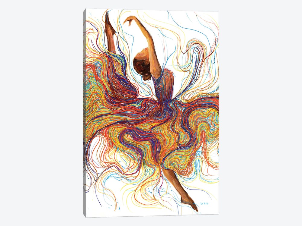 Ballerina Dancing Girl by Viola Painting 1-piece Canvas Print