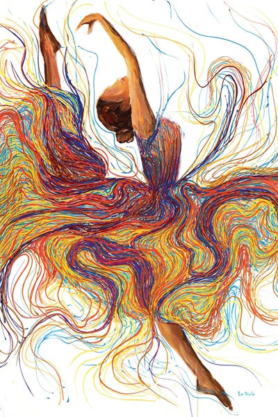 Fire & Ice: Ballerina Dancing Girl by Viola Painting