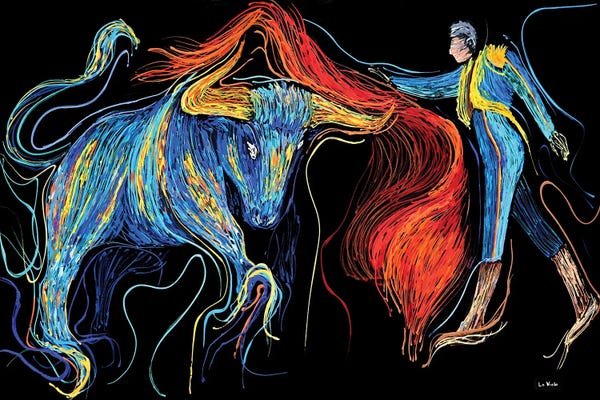 Viola Painting: Bull Fighter Matador by Viola Painting