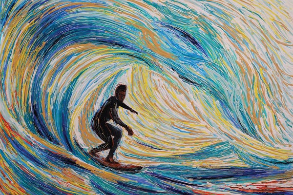 Viola Painting: Wave Surf by Viola Painting