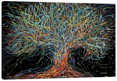 Colorful Tree Of Life Canvas Art Print - Viola Painting