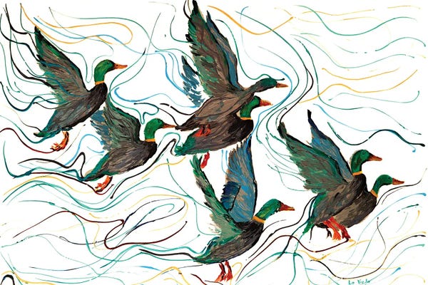 Viola Painting: Mallard Ducks by Viola Painting