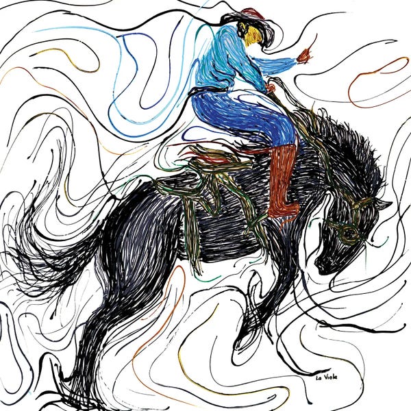 Western Décor: Cowboy by Viola Painting