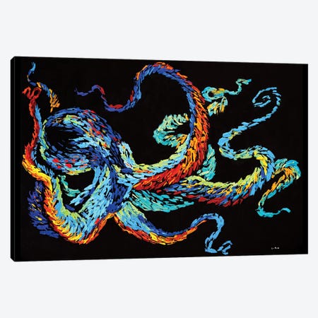 Colorful Octopus Animal Canvas Print #VPA40} by Viola Painting Canvas Print