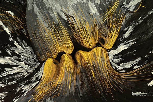 Romantic Bedroom (Couples): The Kiss Lovers by Viola Painting