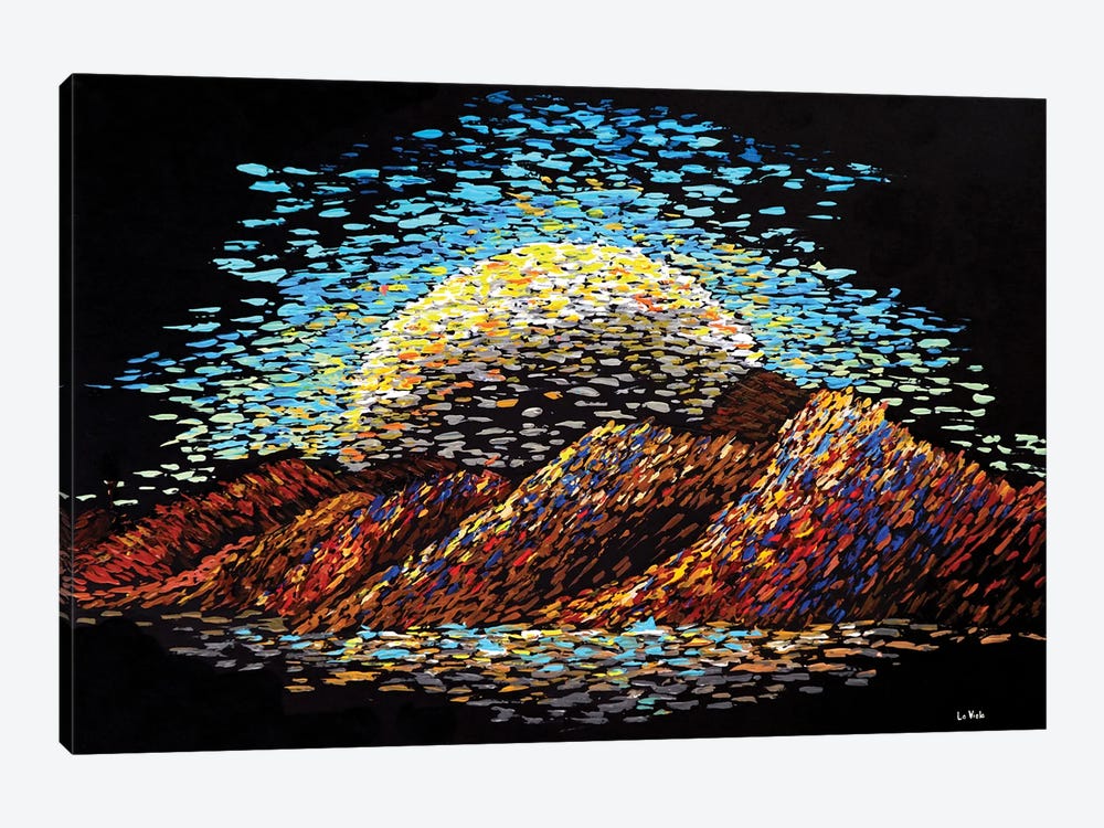 Landscape Mountain Sun Sky by Viola Painting 1-piece Art Print