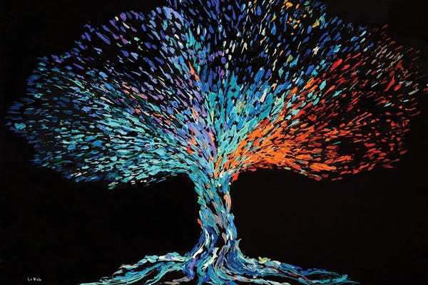 Viola Painting: Four Seasons Tree Of Life by Viola Painting