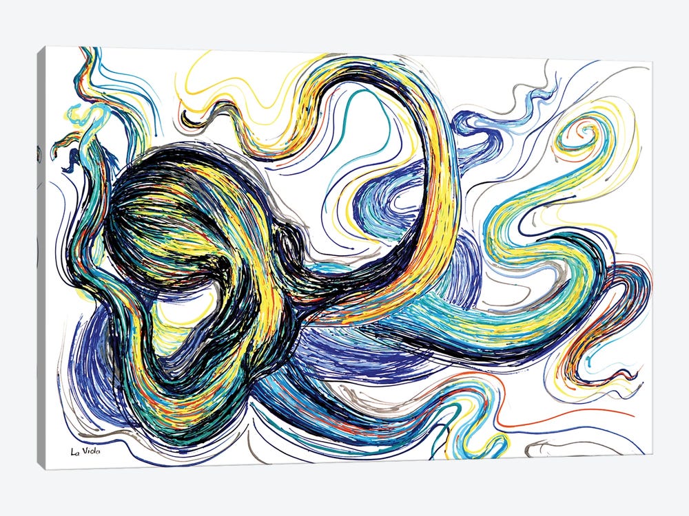Octopus Sea Animal by Viola Painting 1-piece Canvas Print