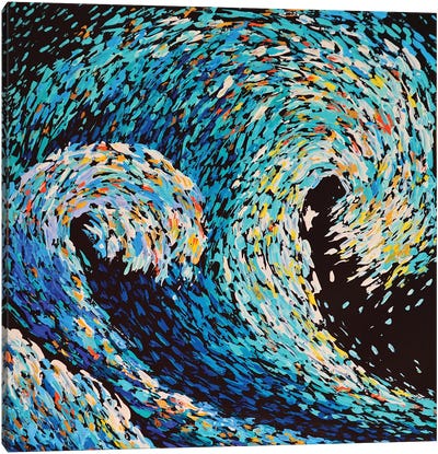 The Big Wave Ocean Canvas Art Print - Viola Painting