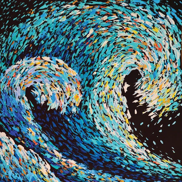 Viola Painting: The Big Wave Ocean by Viola Painting
