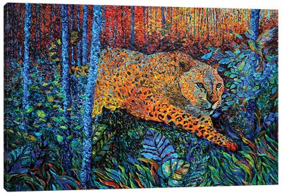 Jungle Jaguar's Kingdom Canvas Art Print - Jaguar Art