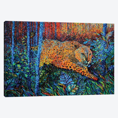 Jungle Jaguar's Kingdom Canvas Print #VPA58} by Viola Painting Canvas Art