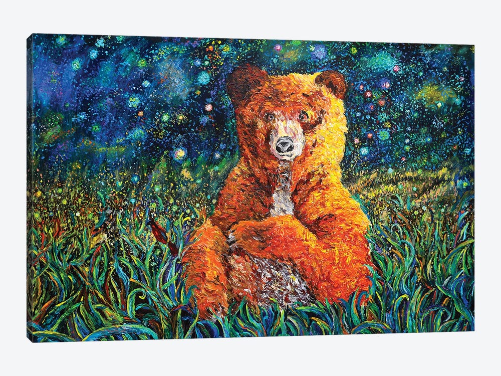 Starry Night Bear by Viola Painting 1-piece Canvas Art
