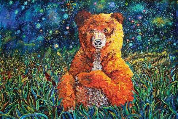 Viola Painting: Starry Night Bear by Viola Painting