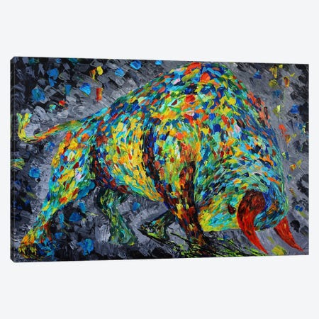 The Mighty Bull Canvas Print #VPA66} by Viola Painting Canvas Artwork