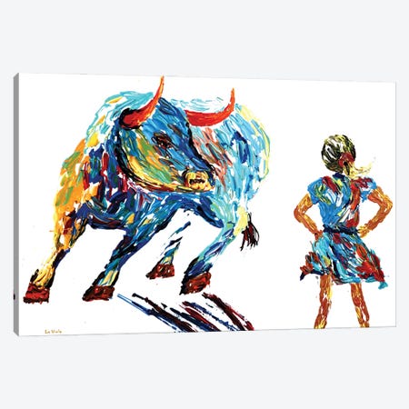Fearless Girl Wall Street Canvas Print #VPA6} by Viola Painting Canvas Artwork