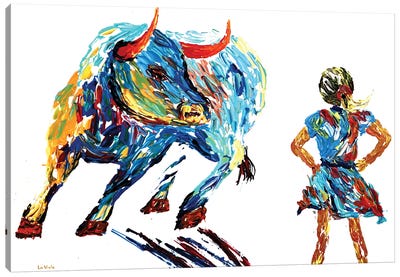 Fearless Girl Wall Street Canvas Art Print - Kids Animal Art