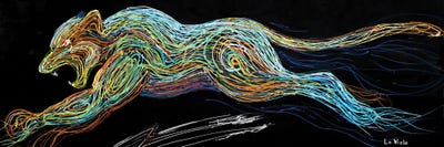 Jaguar Running Cheetah by Viola Painting multi panel art