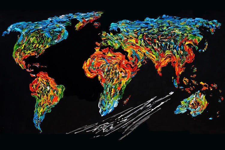 World Map by Viola Painting wall art
