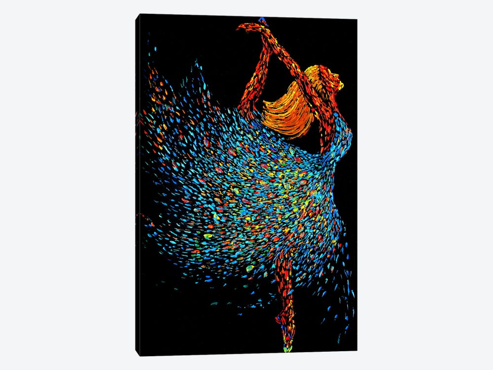 Whirl Of The Ballerina, The Art Of Ballet by Viola Painting 1-piece Canvas Art Print