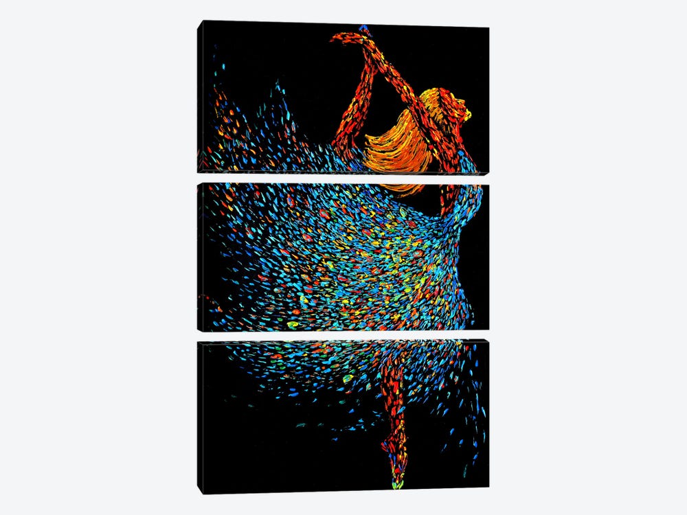 Whirl Of The Ballerina, The Art Of Ballet by Viola Painting 3-piece Art Print