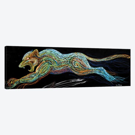 Jaguar Running Cheetah Canvas Print #VPA7} by Viola Painting Canvas Wall Art